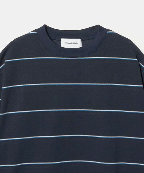 BEAUTY&YOUTH UNITED ARROWS / ビューティー&ユース ユナイテッドアローズ Tシャツ | コットンポリエステル ボーダー ロングスリーブTシャツ | 詳細4