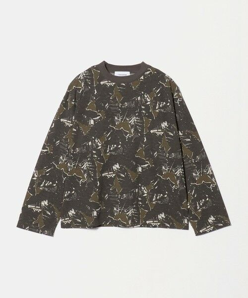 BEAUTY&YOUTH UNITED ARROWS / ビューティー&ユース ユナイテッドアローズ Tシャツ | コットンポリエステル カモフラージュ ロングスリーブTシャツ（DK.BROWN）