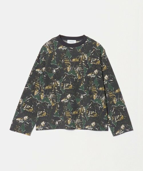BEAUTY&YOUTH UNITED ARROWS / ビューティー&ユース ユナイテッドアローズ Tシャツ | コットンポリエステル カモフラージュ ロングスリーブTシャツ（OLIVE）