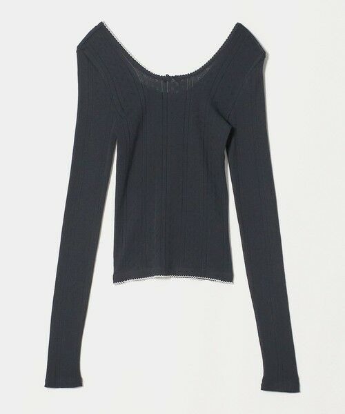 BEAUTY&YOUTH UNITED ARROWS / ビューティー&ユース ユナイテッドアローズ カットソー | 【別注】＜PALM＞バックオープン ロングスリーブカットソー（BLACK）