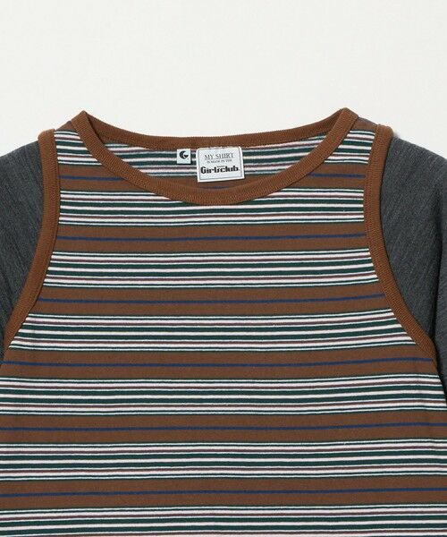 BEAUTY&YOUTH UNITED ARROWS / ビューティー&ユース ユナイテッドアローズ カットソー | ＜Girls Department Club＞ボーダー タンクトップ レイヤー プルオーバー | 詳細2