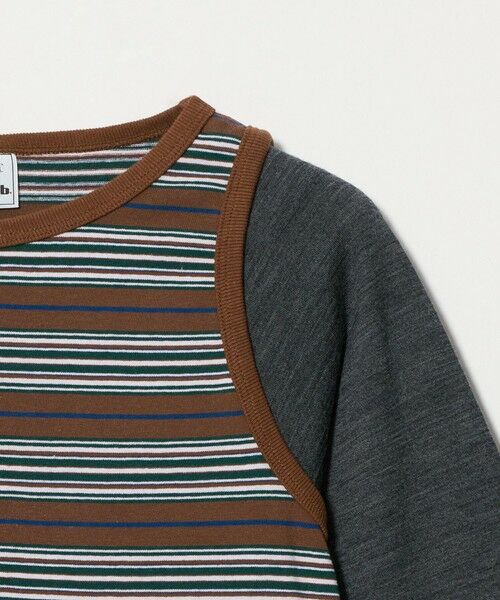 BEAUTY&YOUTH UNITED ARROWS / ビューティー&ユース ユナイテッドアローズ カットソー | ＜Girls Department Club＞ボーダー タンクトップ レイヤー プルオーバー | 詳細3