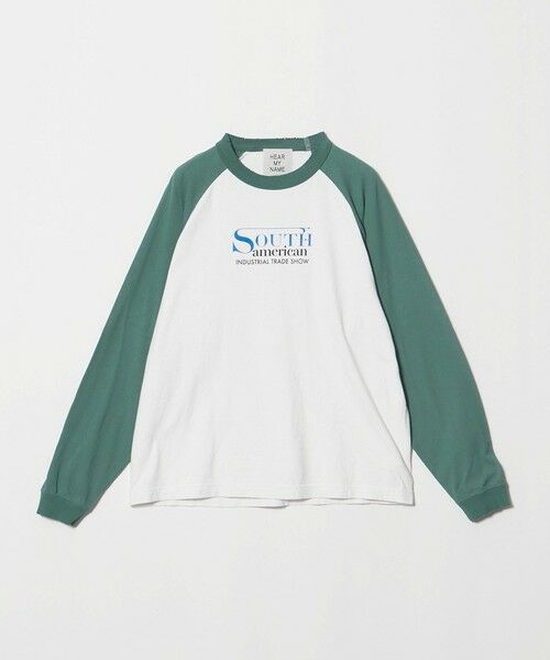 BEAUTY&YOUTH UNITED ARROWS / ビューティー&ユース ユナイテッドアローズ カットソー | 【別注】＜HEAR MY NAME＞ラグラン ロングスリーブ Tシャツ（OLIVE）