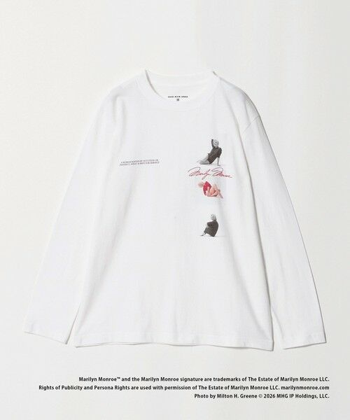 BEAUTY&YOUTH UNITED ARROWS / ビューティー&ユース ユナイテッドアローズ カットソー | 【別注】＜GOOD ROCK SPEED＞Marilyn Monroe/ロングスリーブ Tシャツ（WHITE）