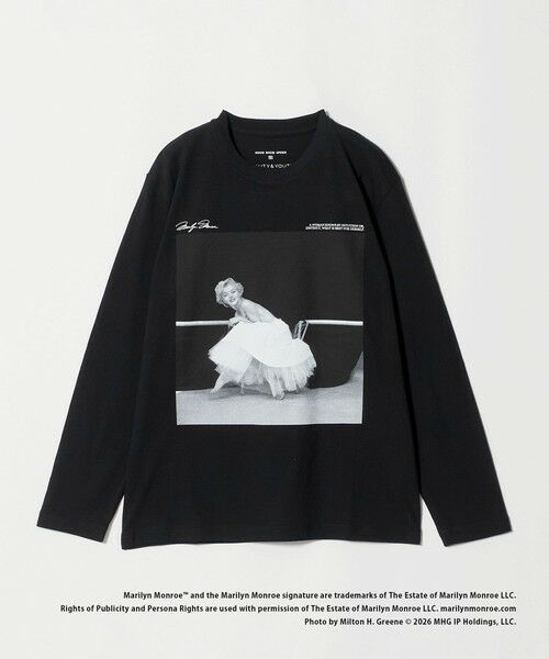BEAUTY&YOUTH UNITED ARROWS / ビューティー&ユース ユナイテッドアローズ カットソー | 【別注】＜GOOD ROCK SPEED＞Marilyn Monroe/ロングスリーブ Tシャツ（BLACK）
