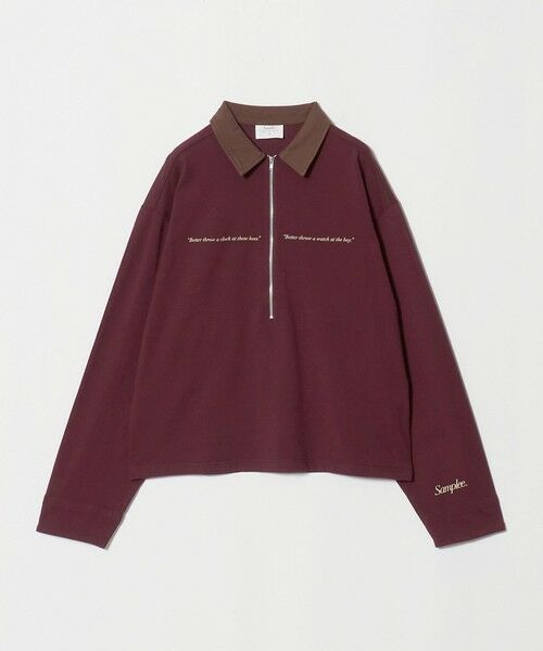 BEAUTY&YOUTH UNITED ARROWS / ビューティー&ユース ユナイテッドアローズ カットソー | 【別注】＜Samplee＞ハーフジップ プルオーバー（WINE）