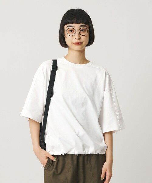 BEAUTY&YOUTH UNITED ARROWS / ビューティー&ユース ユナイテッドアローズ カットソー | 【WEB限定】バックレイヤード ドローストリング Tシャツ | 詳細1