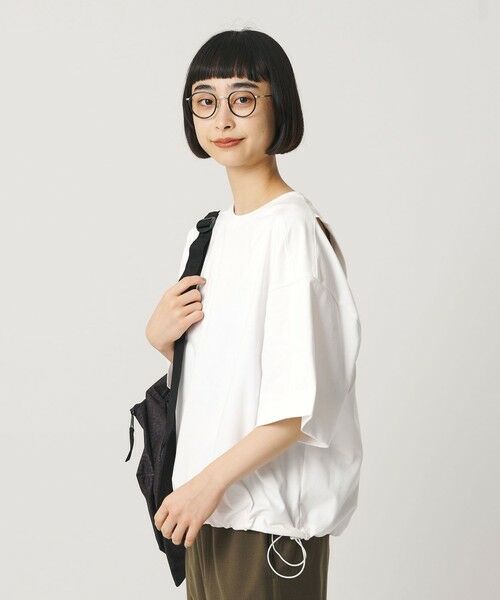 BEAUTY&YOUTH UNITED ARROWS / ビューティー&ユース ユナイテッドアローズ カットソー | 【WEB限定】バックレイヤード ドローストリング Tシャツ | 詳細2