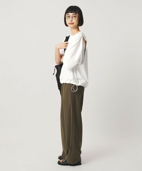 BEAUTY&YOUTH UNITED ARROWS / ビューティー&ユース ユナイテッドアローズ カットソー | 【WEB限定】バックレイヤード ドローストリング Tシャツ | 詳細3