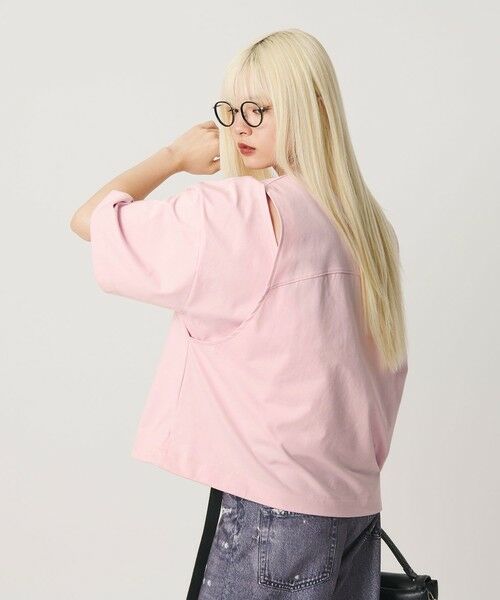 BEAUTY&YOUTH UNITED ARROWS / ビューティー&ユース ユナイテッドアローズ カットソー | 【WEB限定】バックレイヤード ドローストリング Tシャツ（LT.PINK）