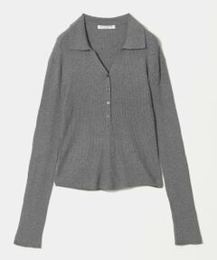 BEAUTY&YOUTH UNITED ARROWS / ビューティー&ユース ユナイテッドアローズ ニット・セーター | スキッパー フロントボタン リブニットプルオーバー ウォッシャブル