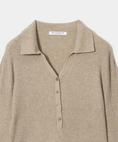 BEAUTY&YOUTH UNITED ARROWS / ビューティー&ユース ユナイテッドアローズ ニット・セーター | スキッパー フロントボタン リブニットプルオーバー ウォッシャブル | 詳細11