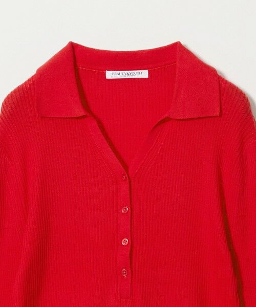 BEAUTY&YOUTH UNITED ARROWS / ビューティー&ユース ユナイテッドアローズ ニット・セーター | スキッパー フロントボタン リブニットプルオーバー ウォッシャブル | 詳細13