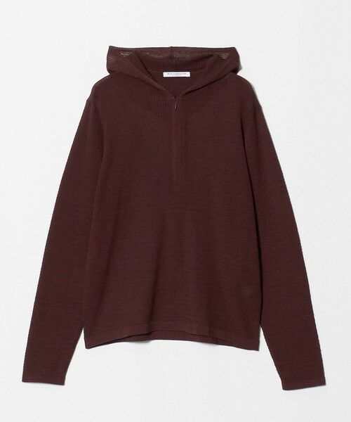 BEAUTY&YOUTH UNITED ARROWS / ビューティー&ユース ユナイテッドアローズ ニット・セーター | コットンポリエステル ニットフーディ ウォッシャブル（DK.BROWN）
