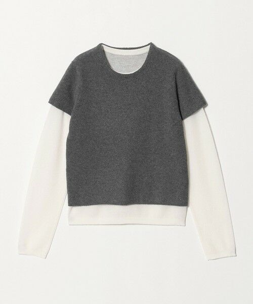 BEAUTY&YOUTH UNITED ARROWS / ビューティー&ユース ユナイテッドアローズ ニット・セーター | レイヤード セット ニットプルオーバー ウォッシャブル（DK.GRAY）