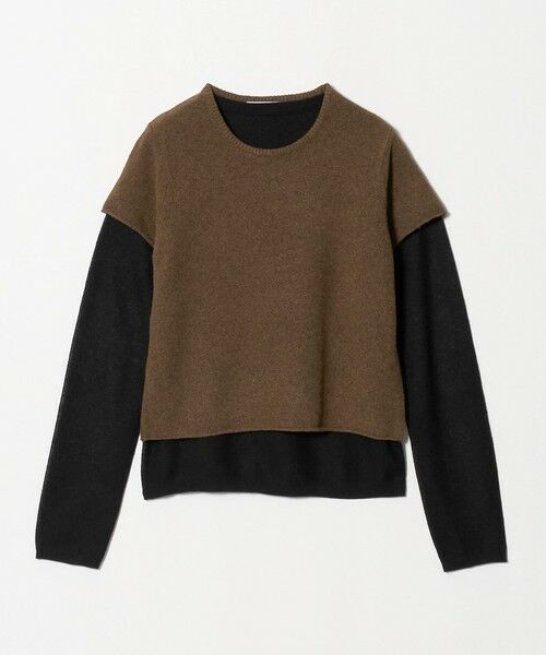 BEAUTY&YOUTH UNITED ARROWS / ビューティー&ユース ユナイテッドアローズ ニット・セーター | レイヤード セット ニットプルオーバー ウォッシャブル（DK.BROWN）