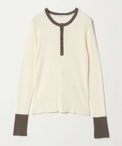 BEAUTY&YOUTH UNITED ARROWS / ビューティー&ユース ユナイテッドアローズ ニット・セーター | バイカラー ヘンリーネック リブ ニットプルオーバー ウォッシャブル