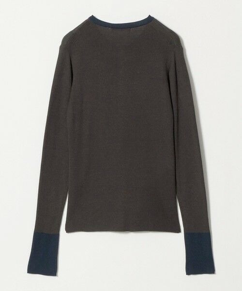 BEAUTY&YOUTH UNITED ARROWS / ビューティー&ユース ユナイテッドアローズ ニット・セーター | バイカラー ヘンリーネック リブ ニットプルオーバー ウォッシャブル | 詳細3