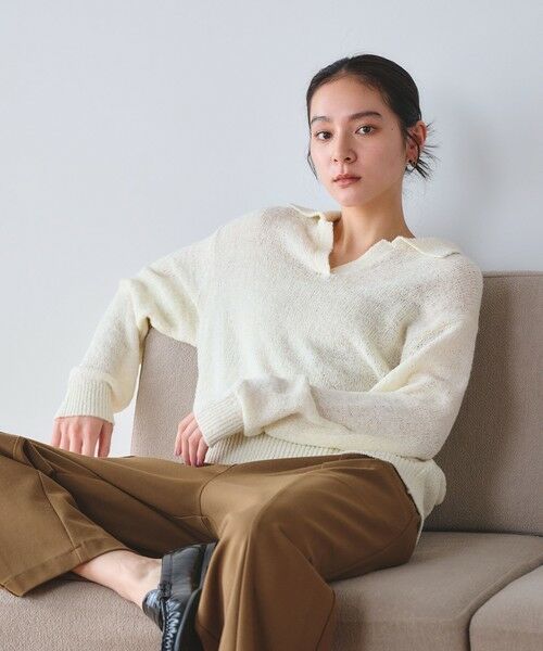 BEAUTY&YOUTH UNITED ARROWS / ビューティー&ユース ユナイテッドアローズ ニット・セーター | テープヤーン スキッパー ニットプルオーバー ウォッシャブル | 詳細1