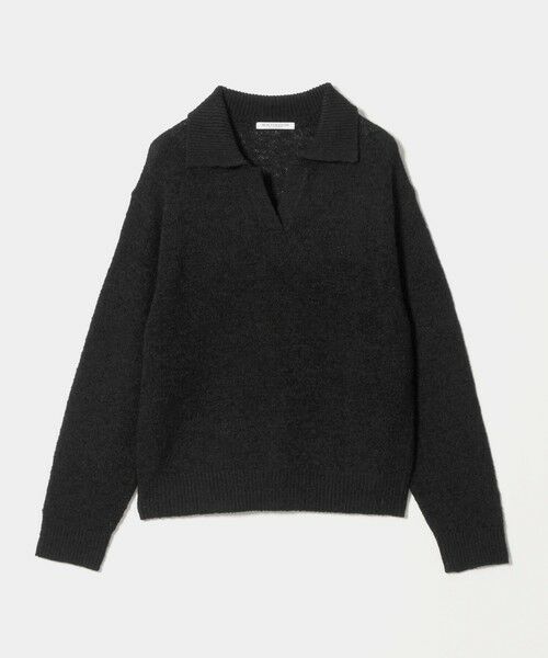BEAUTY&YOUTH UNITED ARROWS / ビューティー&ユース ユナイテッドアローズ ニット・セーター | テープヤーン スキッパー ニットプルオーバー ウォッシャブル（BLACK）