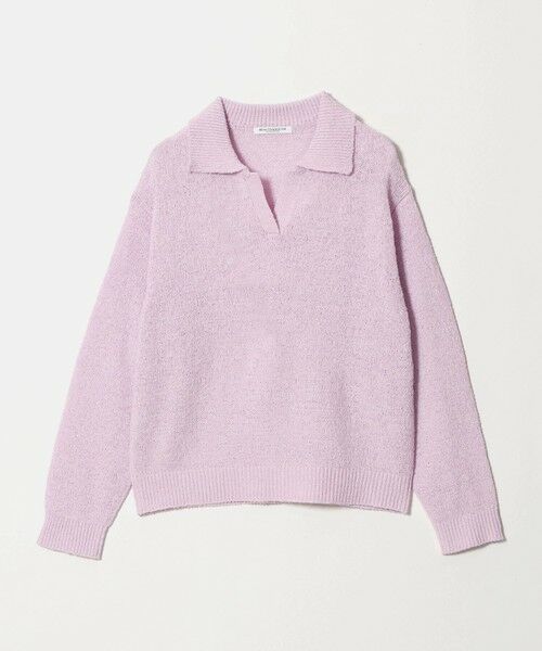 BEAUTY&YOUTH UNITED ARROWS / ビューティー&ユース ユナイテッドアローズ ニット・セーター | テープヤーン スキッパー ニットプルオーバー ウォッシャブル（PINK）