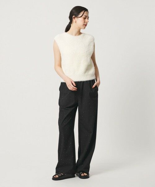 BEAUTY&YOUTH UNITED ARROWS / ビューティー&ユース ユナイテッドアローズ その他パンツ | ラインストーン イージーパンツ ウォッシャブル | 詳細3