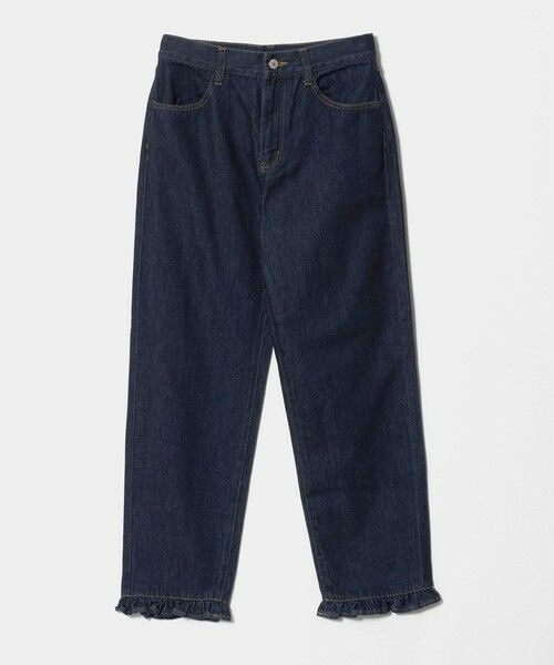 BEAUTY&YOUTH UNITED ARROWS / ビューティー&ユース ユナイテッドアローズ デニムパンツ | フリル テーパード デニムパンツ（NAVY）