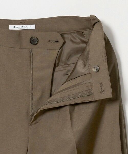 BEAUTY&YOUTH UNITED ARROWS / ビューティー&ユース ユナイテッドアローズ スラックス・ドレスパンツ | 毛ブレンド トロピカル サイドタック ワイドパンツ | 詳細8