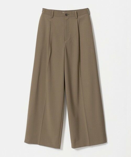 BEAUTY&YOUTH UNITED ARROWS / ビューティー&ユース ユナイテッドアローズ スラックス・ドレスパンツ | 毛ブレンド トロピカル サイドタック ワイドパンツ(MOCA)