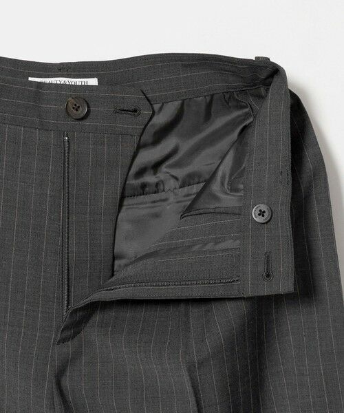 BEAUTY&YOUTH UNITED ARROWS / ビューティー&ユース ユナイテッドアローズ スラックス・ドレスパンツ | 毛ブレンド トロピカル サイドタック ワイドパンツ | 詳細17