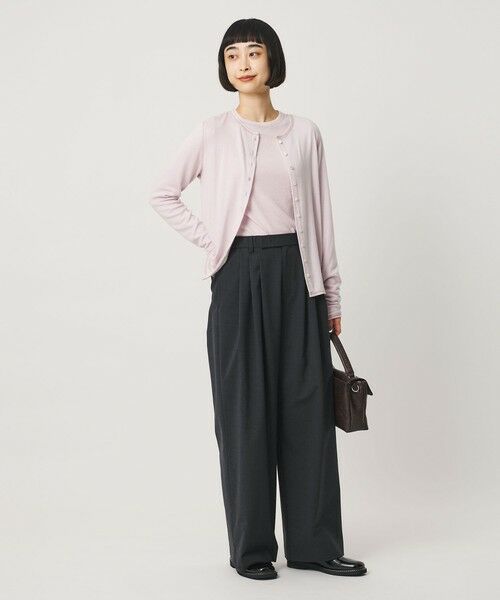 BEAUTY&YOUTH UNITED ARROWS / ビューティー&ユース ユナイテッドアローズ その他パンツ | 毛ポリエステルブレンド ワイドタックパンツ 防シワ ウォッシャブル | 詳細3
