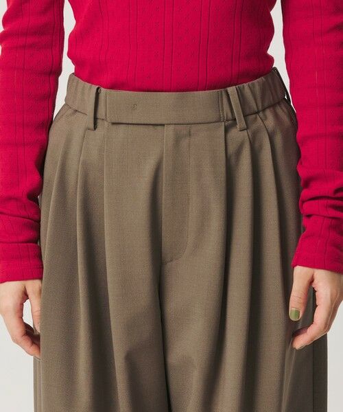BEAUTY&YOUTH UNITED ARROWS / ビューティー&ユース ユナイテッドアローズ その他パンツ | 毛ポリエステルブレンド ワイドタックパンツ 防シワ ウォッシャブル | 詳細10