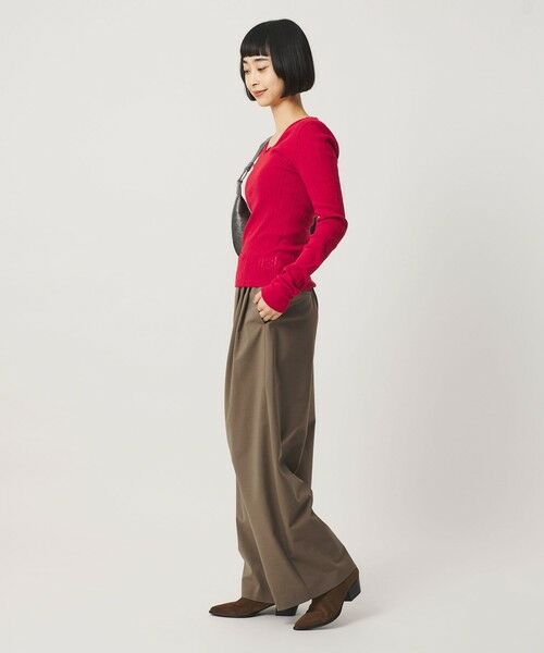 BEAUTY&YOUTH UNITED ARROWS / ビューティー&ユース ユナイテッドアローズ その他パンツ | 毛ポリエステルブレンド ワイドタックパンツ 防シワ ウォッシャブル | 詳細7