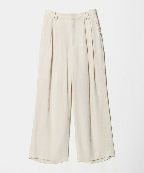 BEAUTY&YOUTH UNITED ARROWS / ビューティー&ユース ユナイテッドアローズ その他パンツ | アセテート 2タック ワイドストレートパンツ ウォッシャブル/オフホワイト（OFF WHITE）