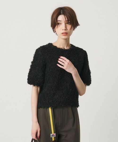 BEAUTY&YOUTH UNITED ARROWS / ビューティー&ユース ユナイテッドアローズ ニット・セーター | ループフェザーヤーン ハーフスリーブ ニットプルオーバー | 詳細1
