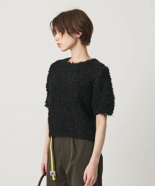 BEAUTY&YOUTH UNITED ARROWS / ビューティー&ユース ユナイテッドアローズ ニット・セーター | ループフェザーヤーン ハーフスリーブ ニットプルオーバー | 詳細2