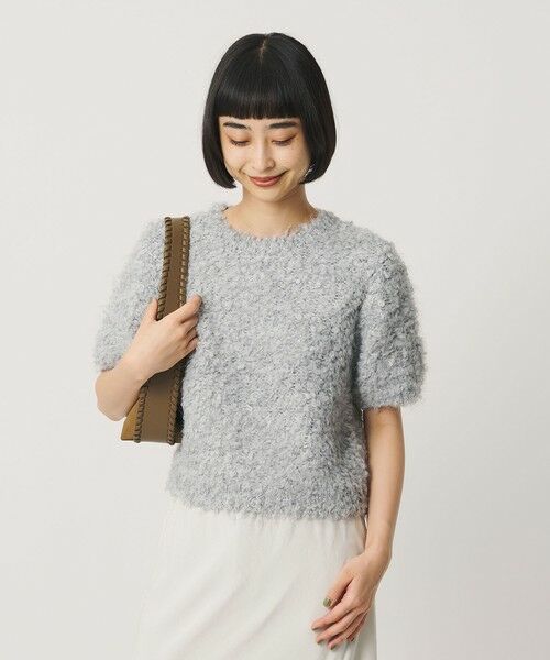 BEAUTY&YOUTH UNITED ARROWS / ビューティー&ユース ユナイテッドアローズ ニット・セーター | ループフェザーヤーン ハーフスリーブ ニットプルオーバー | 詳細5