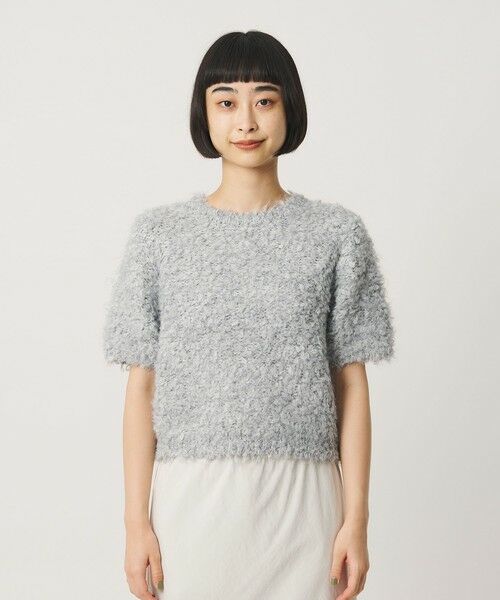 BEAUTY&YOUTH UNITED ARROWS / ビューティー&ユース ユナイテッドアローズ ニット・セーター | ループフェザーヤーン ハーフスリーブ ニットプルオーバー | 詳細8