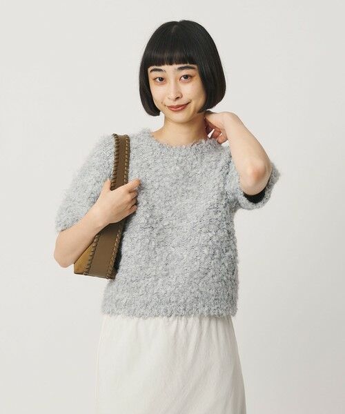 BEAUTY&YOUTH UNITED ARROWS / ビューティー&ユース ユナイテッドアローズ ニット・セーター | ループフェザーヤーン ハーフスリーブ ニットプルオーバー | 詳細6