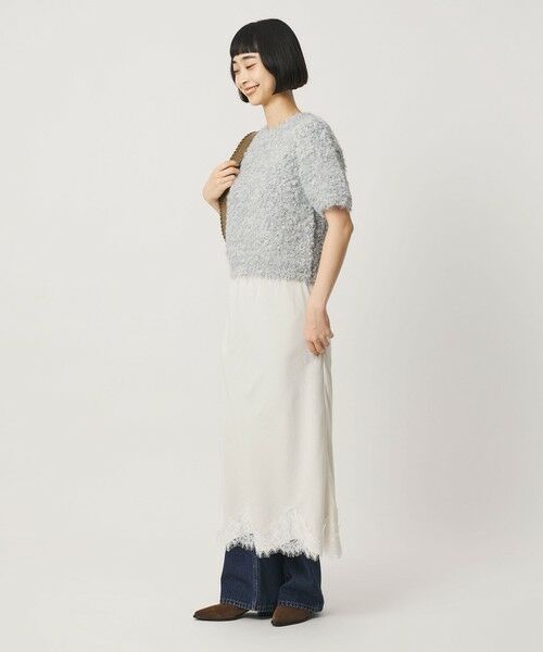 BEAUTY&YOUTH UNITED ARROWS / ビューティー&ユース ユナイテッドアローズ ニット・セーター | ループフェザーヤーン ハーフスリーブ ニットプルオーバー | 詳細7