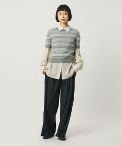 BEAUTY&YOUTH UNITED ARROWS / ビューティー&ユース ユナイテッドアローズ ニット・セーター | アルパカブレンド フェザーヤーン ボーダー ニットプルオーバー