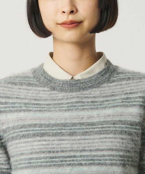 BEAUTY&YOUTH UNITED ARROWS / ビューティー&ユース ユナイテッドアローズ ニット・セーター | アルパカブレンド フェザーヤーン ボーダー ニットプルオーバー | 詳細7