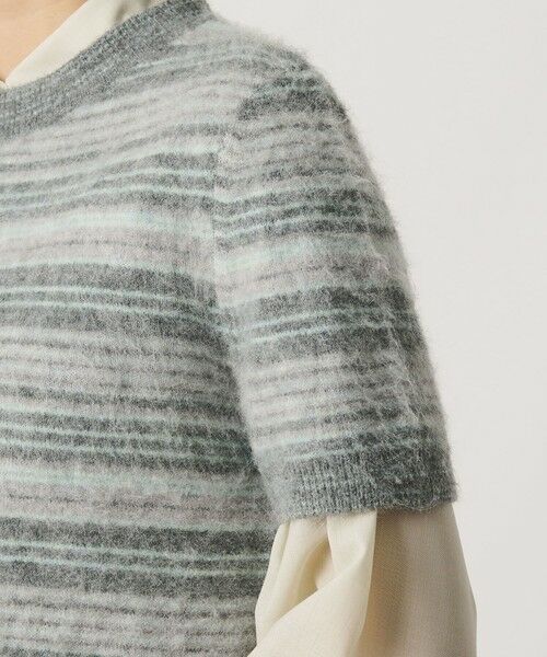 BEAUTY&YOUTH UNITED ARROWS / ビューティー&ユース ユナイテッドアローズ ニット・セーター | アルパカブレンド フェザーヤーン ボーダー ニットプルオーバー | 詳細8