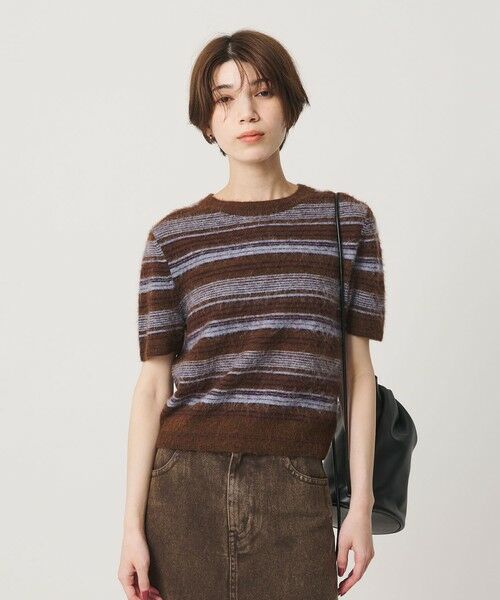 BEAUTY&YOUTH UNITED ARROWS / ビューティー&ユース ユナイテッドアローズ ニット・セーター | アルパカブレンド フェザーヤーン ボーダー ニットプルオーバー | 詳細12