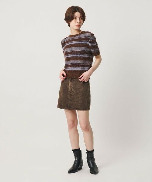 BEAUTY&YOUTH UNITED ARROWS / ビューティー&ユース ユナイテッドアローズ ニット・セーター | アルパカブレンド フェザーヤーン ボーダー ニットプルオーバー | 詳細13