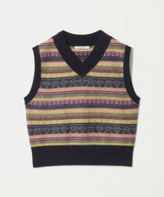 BEAUTY&YOUTH UNITED ARROWS / ビューティー&ユース ユナイテッドアローズ ベスト | ウールブレンド フェアアイル Vネックベスト