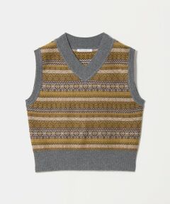 BEAUTY&YOUTH UNITED ARROWS / ビューティー&ユース ユナイテッドアローズ ベスト | ウールブレンド フェアアイル Vネックベスト