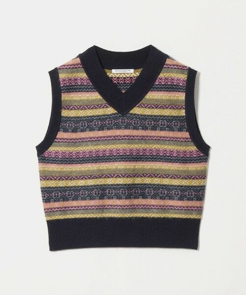 BEAUTY&YOUTH UNITED ARROWS / ビューティー&ユース ユナイテッドアローズ ベスト | ウールブレンド フェアアイル Vネックベスト（PINK）