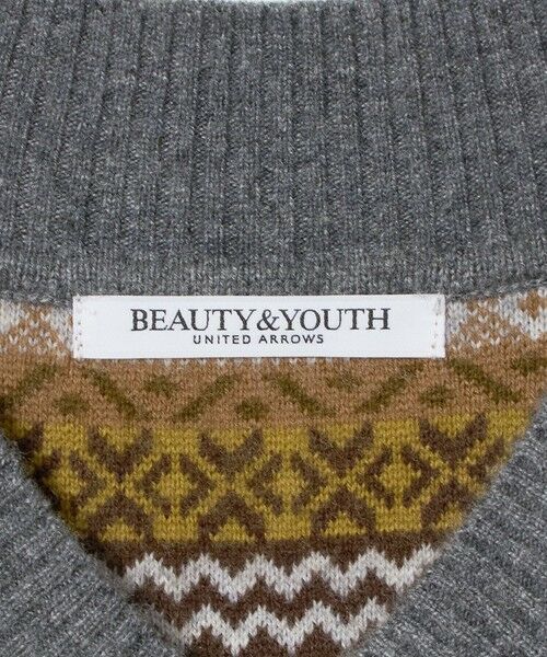 BEAUTY&YOUTH UNITED ARROWS / ビューティー&ユース ユナイテッドアローズ ベスト | ウールブレンド フェアアイル Vネックベスト | 詳細8
