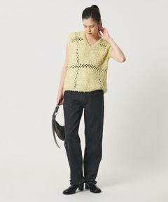 BEAUTY&YOUTH UNITED ARROWS / ビューティー&ユース ユナイテッドアローズ ベスト | パッチワーク Vネック ニットベスト